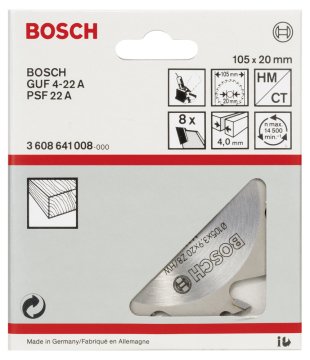 Bosch - GUF 4-22 A İçin Kesici Bıçak 105*4 mm 8 Diş