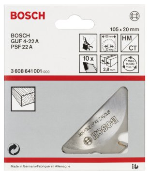 Bosch - GUF 4-22 A İçin Kesici Bıçak 20*2,8 mm 10 Diş