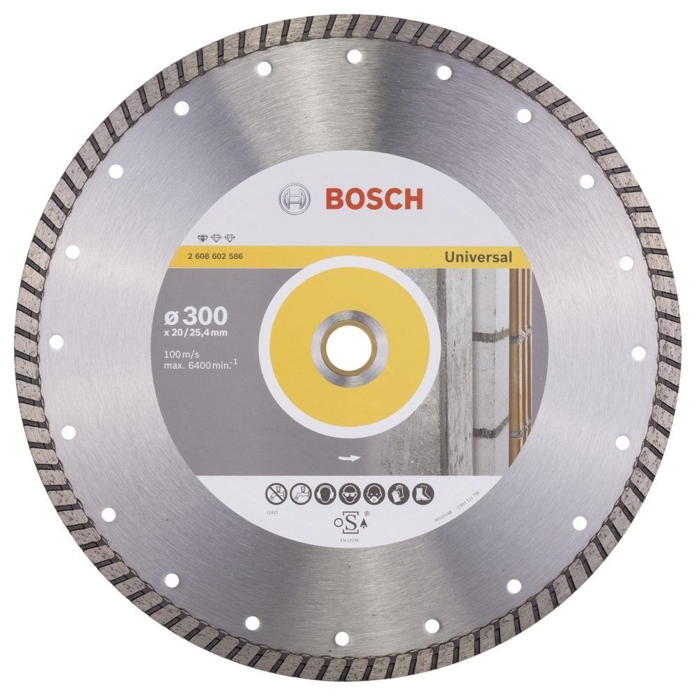 Bosch - Standard Seri Genel Yapı Malzemeleri İçin Turbo Segman Elmas Kesme Diski 300 mm