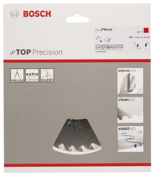Bosch - Best Serisi Hassas Kesim Ahşap için Daire Testere Bıçağı 165*20 mm 32 Diş