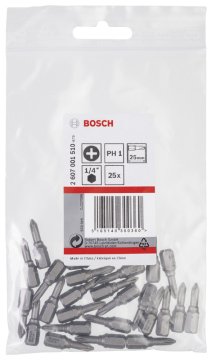 Bosch - Extra Hard Serisi Vidalama Ucu PH1*25 mm 25'li