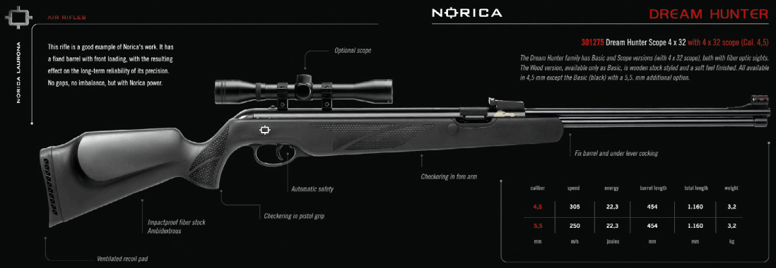 Norica Dream Hunter Havalı Tüfek