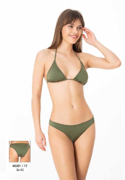 Haki Düz Üçgen Bikini