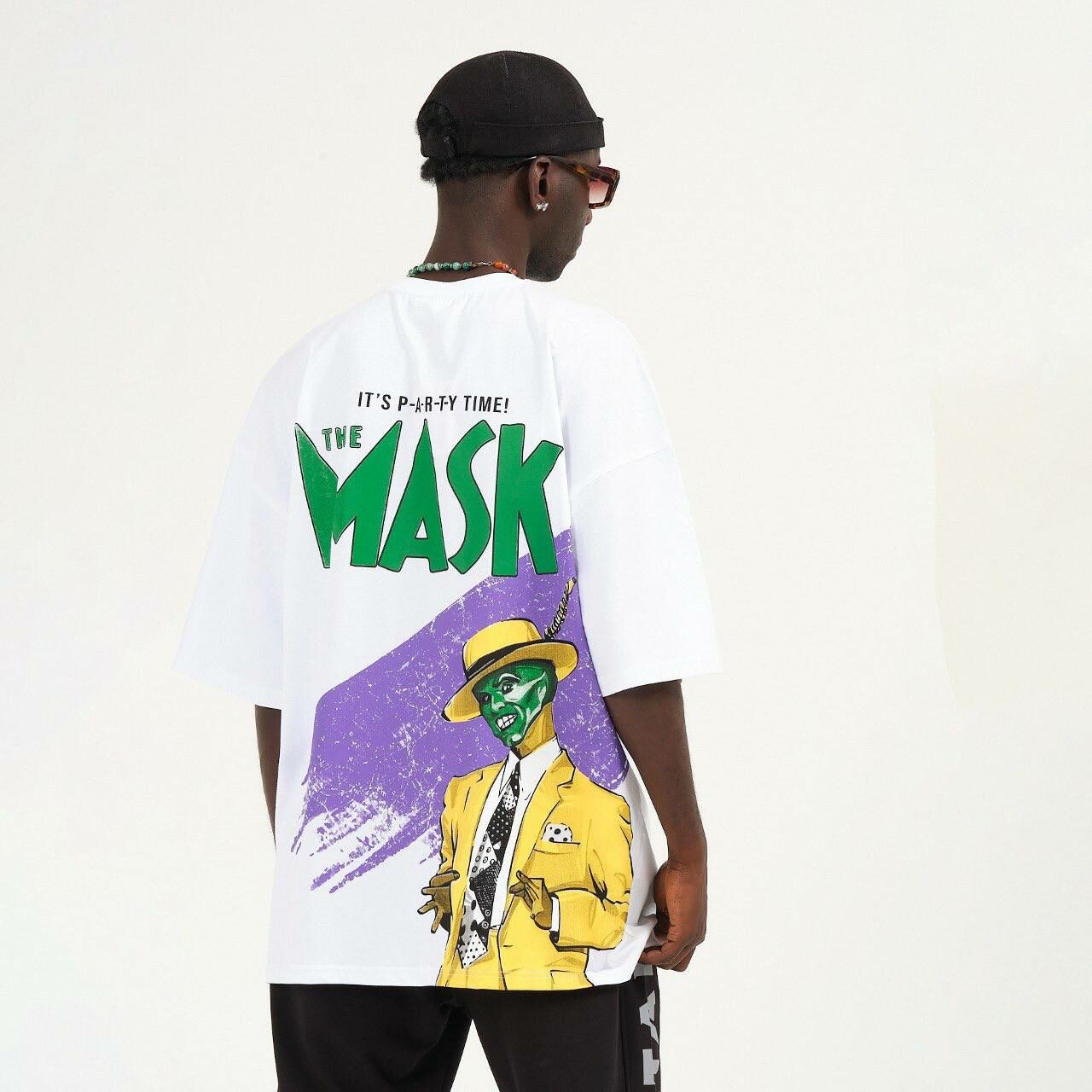 Rollie Mask Oversize Beyaz T-Shirt