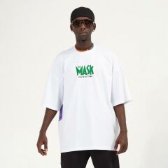 Rollie Mask Oversize Beyaz T-Shirt