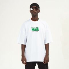 Rollie Mask Oversize Beyaz T-Shirt