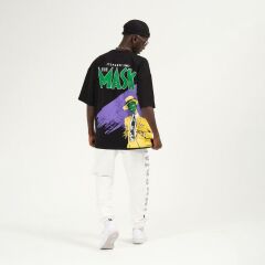 Rollie Mask Oversize Siyah T-Shirt