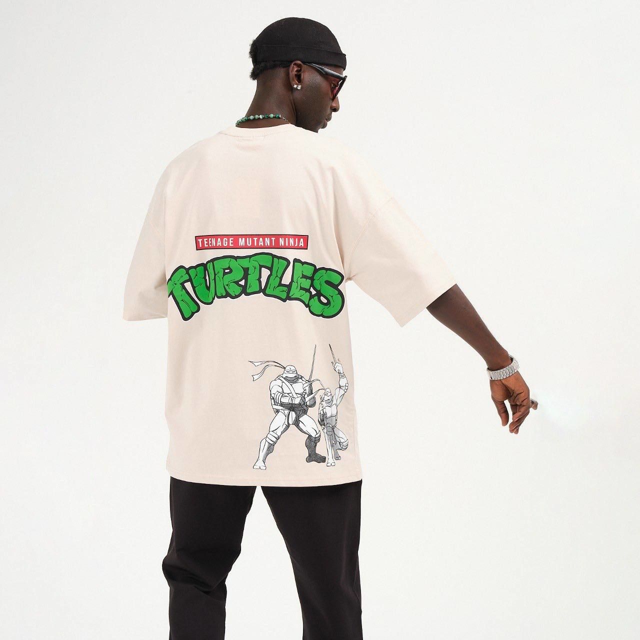 Rollie Ninja Turtle Oversize Bej T-Shirt