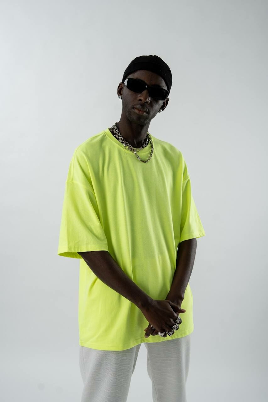 Rollie Basic Oversize Neon Sari T-Shirt