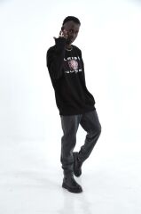 Rollie Blessed Yourself Siyah Oversize Sweatshirt