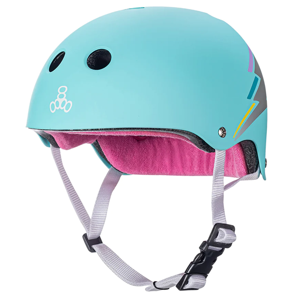 Triple Eight The Certified Sweatsaver Teal Hologram Kask