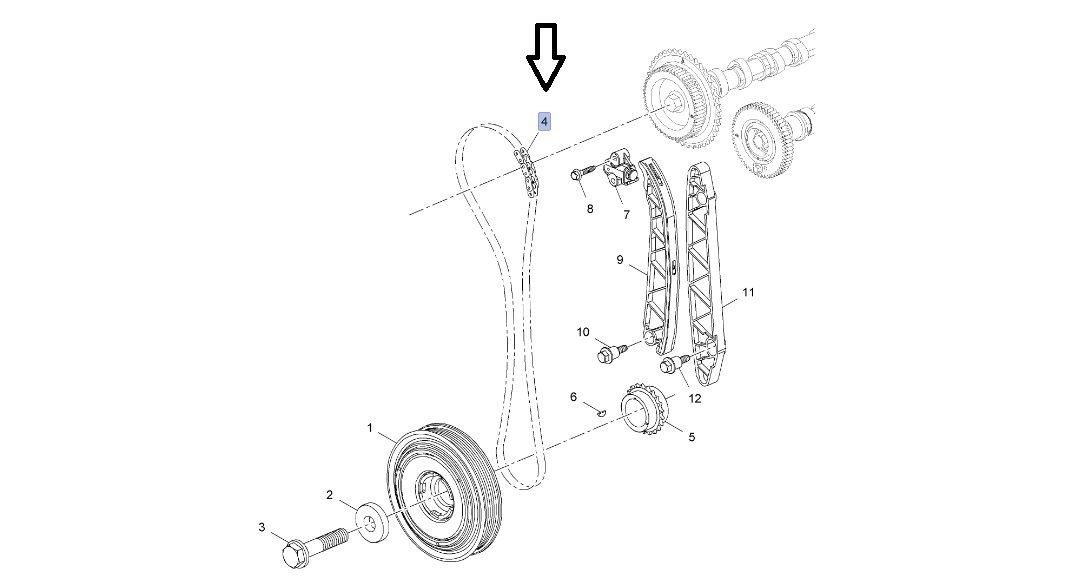 Opel Antara A2.2 Dizel Eksantrik Zinciri Orjinal GM 25182193