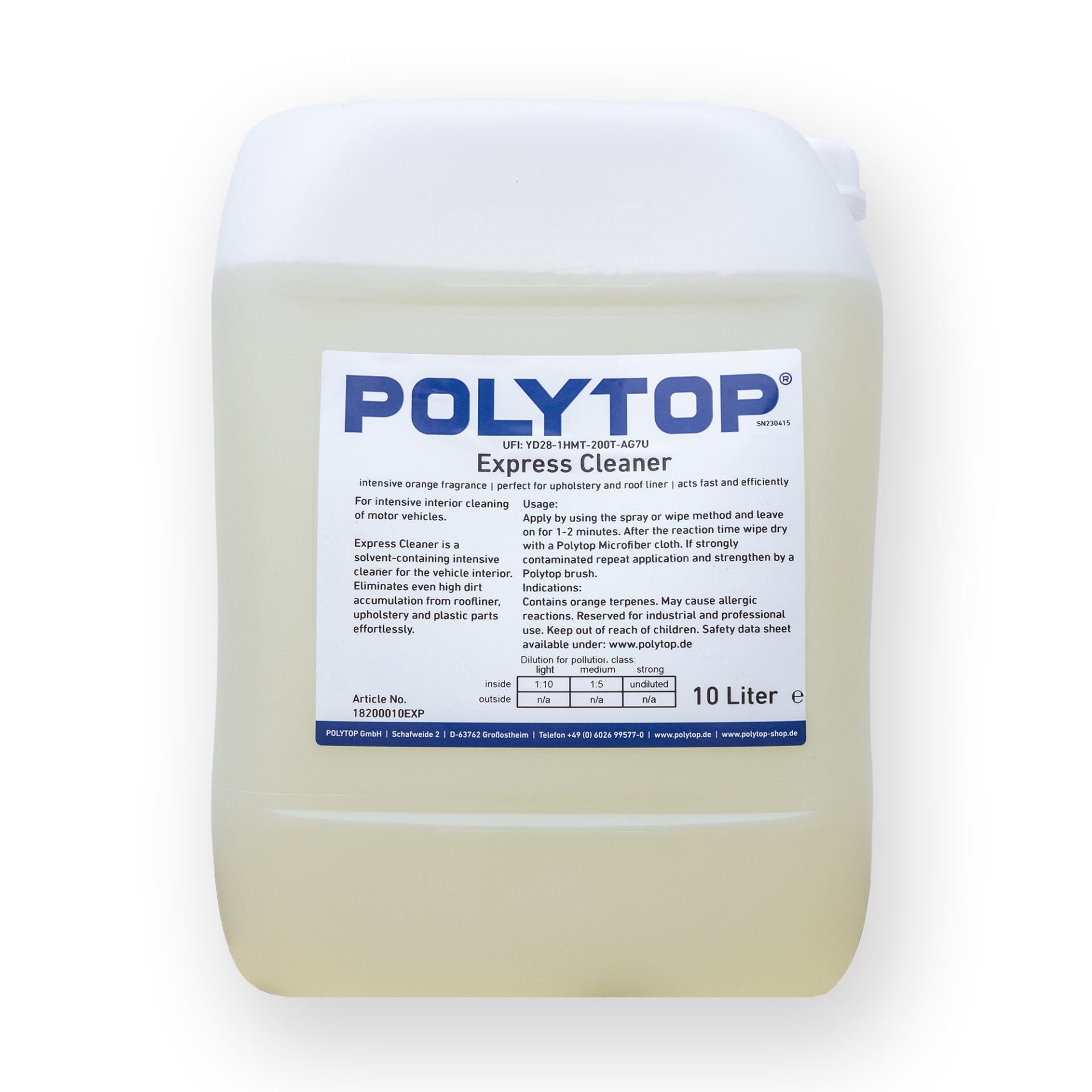 Polytop Express Cleaner Döşeme Temizleyici 10lt.