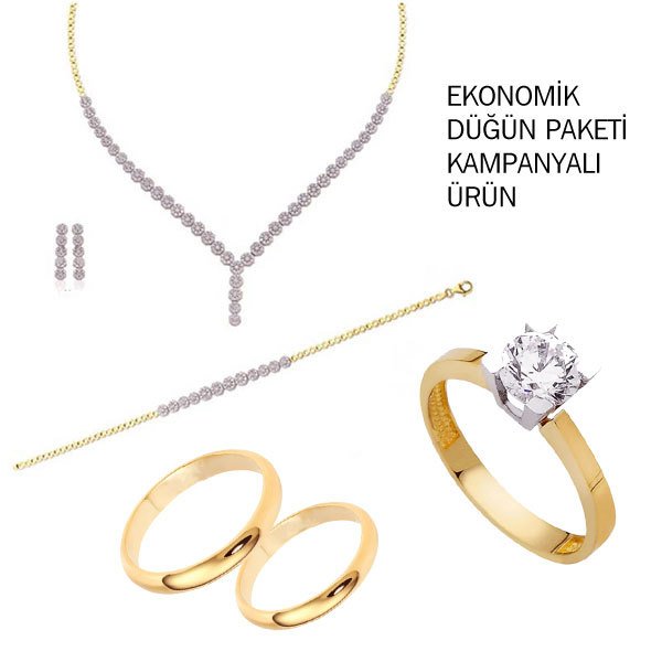 Düğün Nişan Paketi 31.00 Gram 14 Ayar Altın