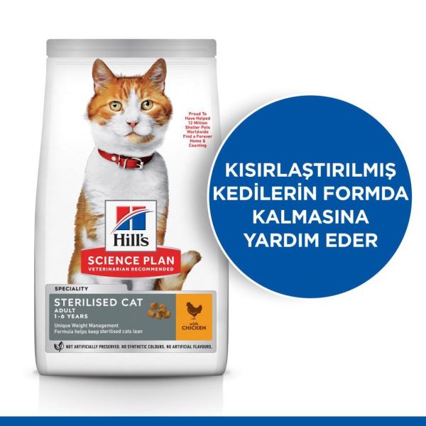 Hill's SCIENCE PLAN Tavuklu Kısırlaştırılmış Yetişkin Kedi Maması 8+2kg