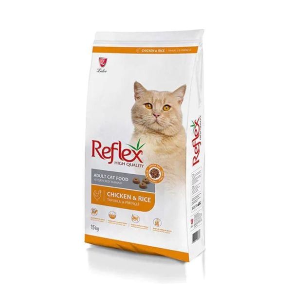 Reflex Tavuklu ve Pirinçli Yetişkin Kedi Maması 15 Kg