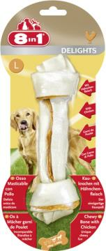 8in1 Delights Bone Tavuk Sarılı Köpek Ödülü 85 Gr L Boy