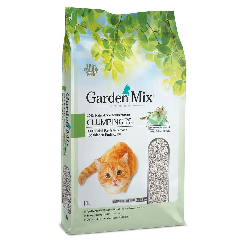 Garden Mix Marsilya Sabunlu İnce Taneli Kedi Kumu 10 Litre