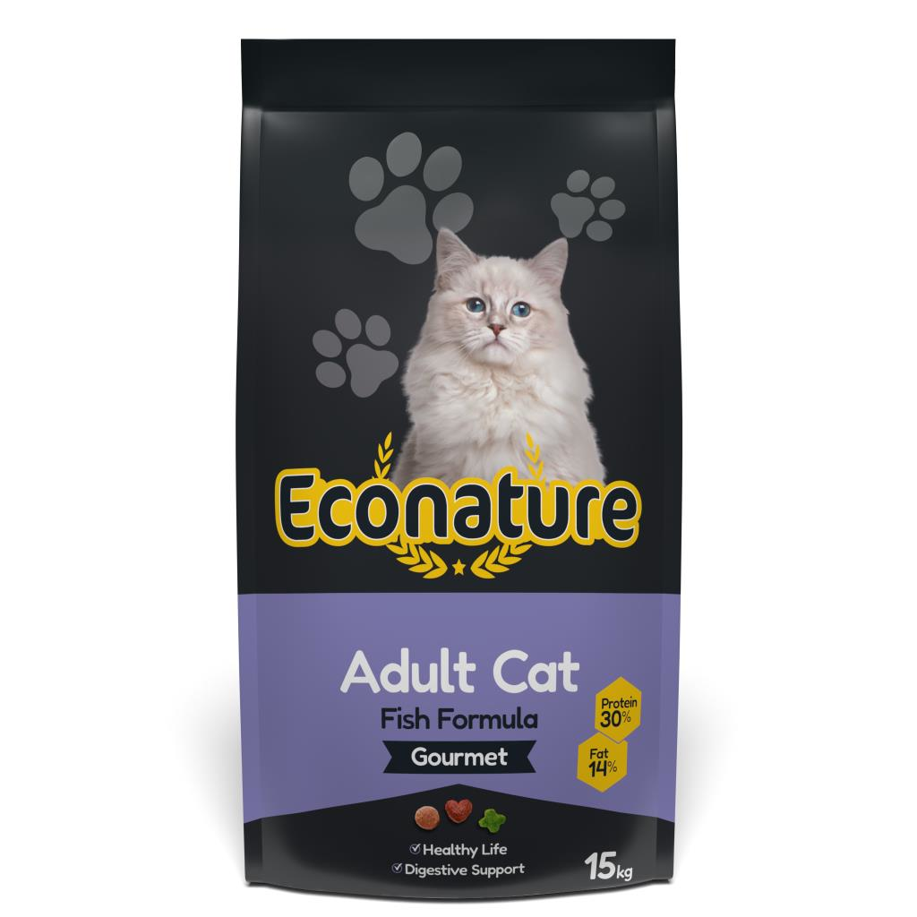 Econature Gurme Balıklı Yetişkin Kedi Maması 15 Kg