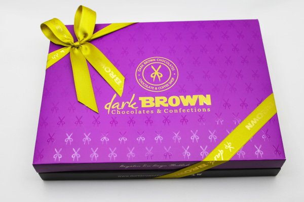 Dark Brown Nikahımıza Hoşgeldiniz Çikolatası 48 Adet Gümüş Sargılı Dolgulu