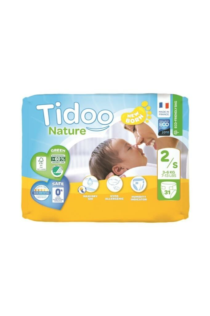 Tidoo Hipoalerjenik-Ekolojik Bebek Bezi No:2 Mini Single 3-6 kg 31 Adet