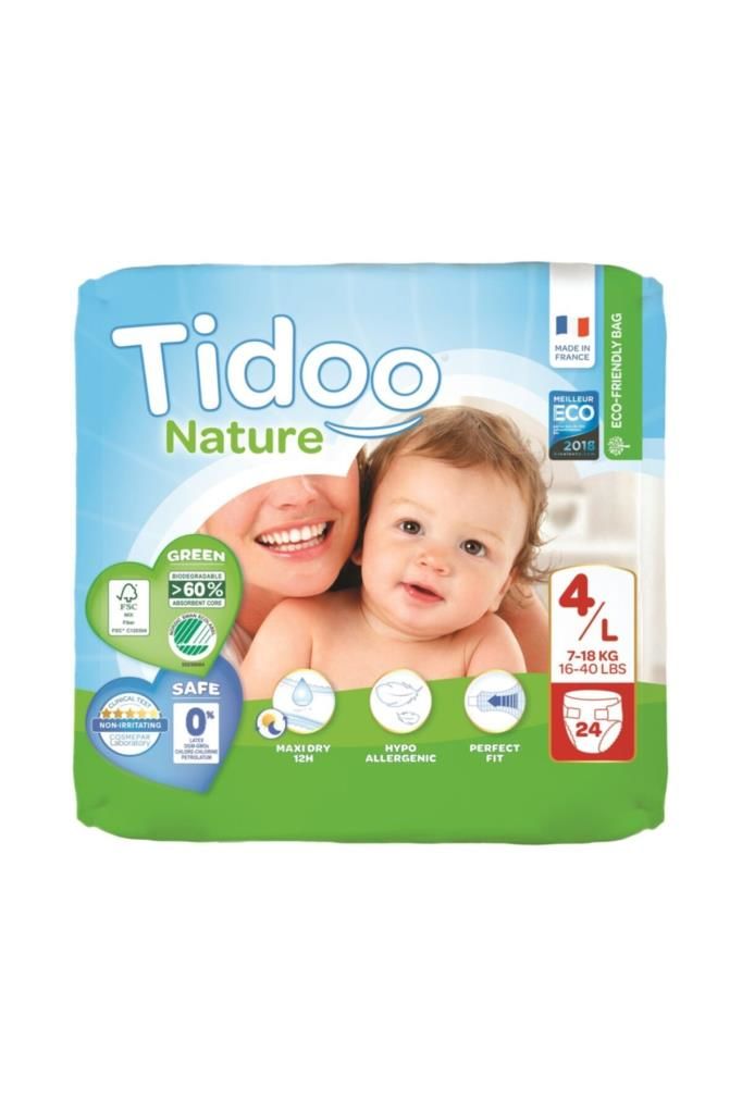 Tidoo Hipoalerjenik-Ekolojik Bebek Bezi No:4 Maxi Single 7-18 kg 24 Adet