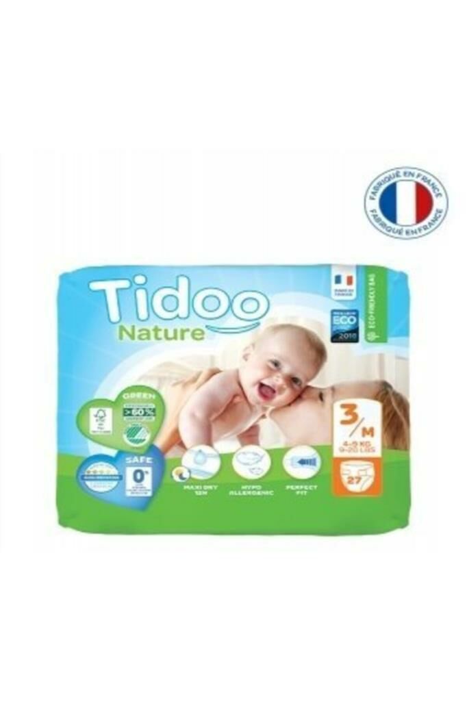 Tidoo Hipoalerjenik-Ekolojik Bebek Bezi No:3 Midi Single 4-9 Kg / 27 Adet
