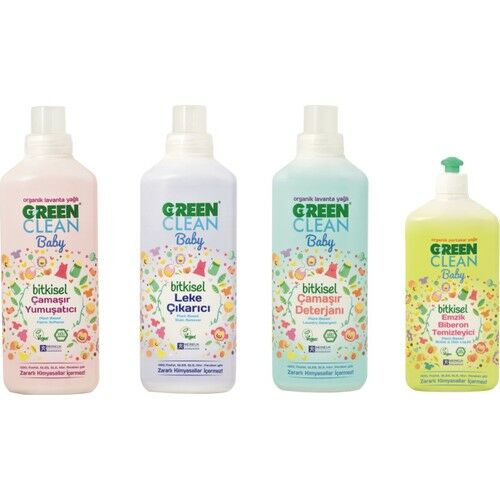 U Green Clean Baby Çamaşır Yum. Leke Çıkarıcı Çamaşır Det.(1lt) Emzik Biberon Tem. 0,5 L