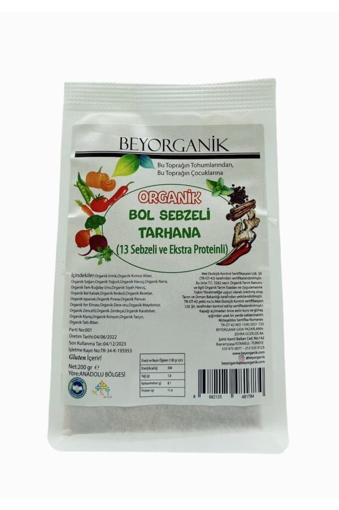 BeyOrganik Bol Sebzeli Tarhana (13 Sebzeli Ve Ekstra Proteinli ) 200gr 8ay