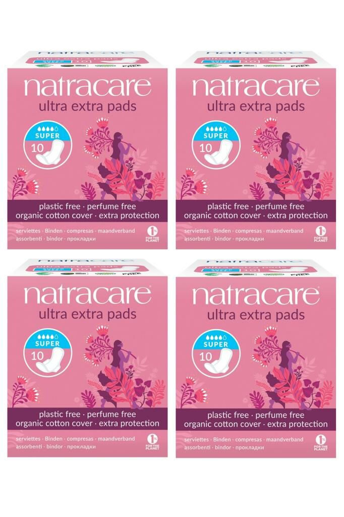 Natracare Organik Ve Doğal Kanatlı Ultra Ekstra Süper 4lü Set - 40 Adet Ped