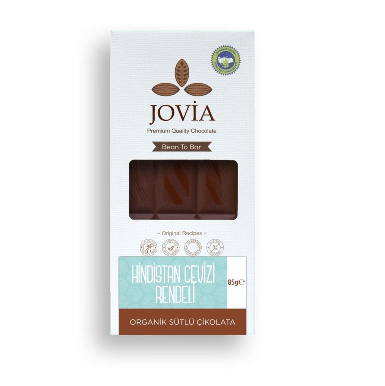 Jovia Organik Sütlü Çikolata - Hindistan Cevizi Rendeli ( 85 g )