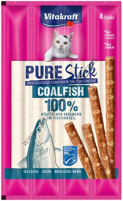 Vitakraft Pure Stick Kömür Balığı Etli Kedi Ödül