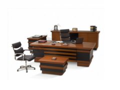 Ofis Masa Takımı Zen Doğal Kaplamalı Cilalı