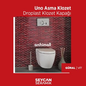 Güral Uno Asma Klozet + Droplast Klozet Kapak