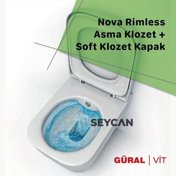 Güral Nova Rimless Asma Klozet + Soft Klozet Kapak