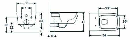 Geberit İcon Square Rimfree Asma Klozet + İcon Soft Klozet Kapagi