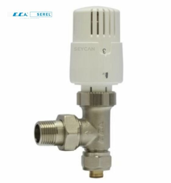 Eca 1/2'' Termostatik Köşe Rad. Vanası Pex Trv4