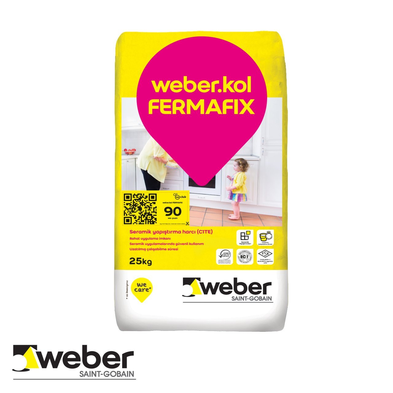 Weber Kol Fermafix Beyaz Yapıştırıcı 25 Kg