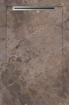 Aquanit Slope Line 80x120 cm Gusto Taupe Gri  Porselen Duş Karosu