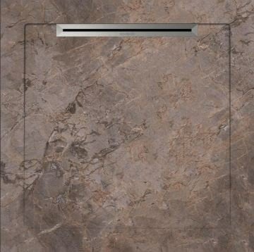 Aquanit Slope Line 90X90 cm Gusto Taupe Gri  Porselen Duş Karosu