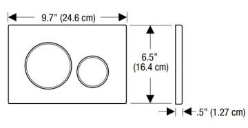 Geberit Sigma 20 Kumanda Kapağı Çift Basmalı Mat Krom/Parlak/Mat Krom