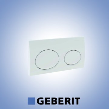 Geberit Alpha 10 Kumanda Kapağı Çift Basmalı Beyaz