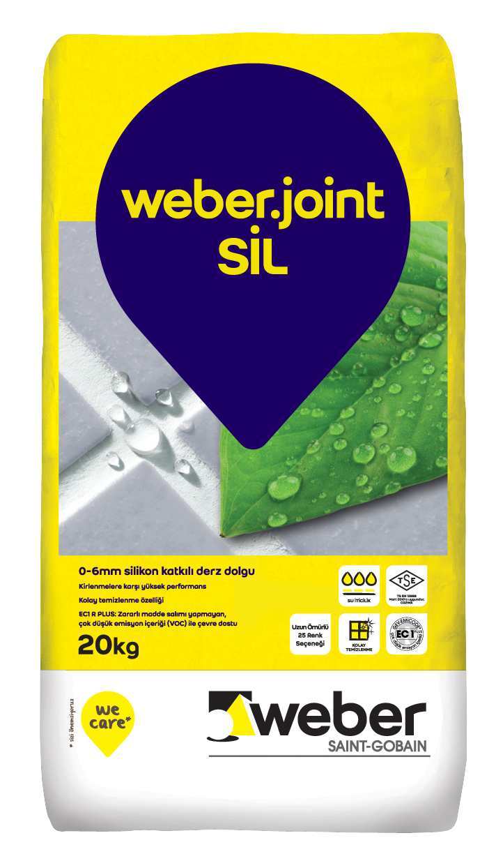 Weber Joint Sil Silikonlu Fuga Granit Gri 20 KG