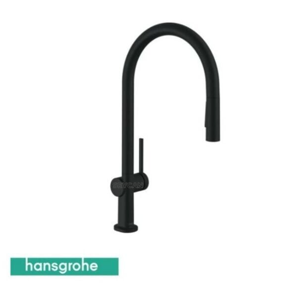 Hansgrohe Talis M54 Spiralli Eviye Bataryası Satin Siyah 72800670