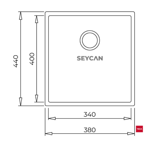 Teka Square 34.40 TG Avena Bej Tegranite Evye