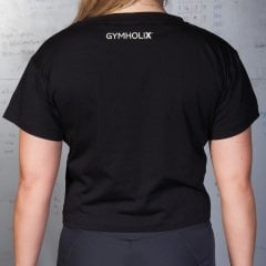 Gymholix First Coffee Then Deadlift Crop Tshirt