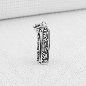 Kılıç Tasarımlı Cevşeni Kebir Dua Yazılı 925 Ayar Gümüş Kolye Ucu
