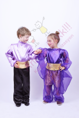 Mor Renk Modern Dans Kostümü, Kız Çocuk Dans Kıyafeti, Hızlı Kargo