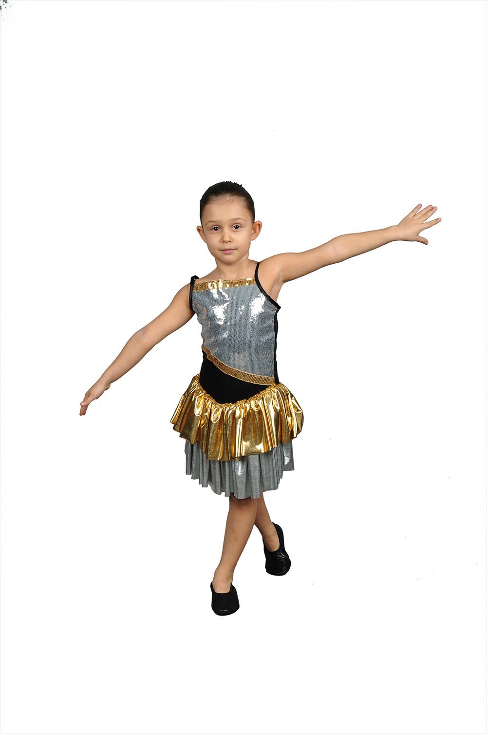 Lüx Modern Dans Kostümü, Kız Çocuk Modern Dans Kıyafeti, Hızlı Kargo