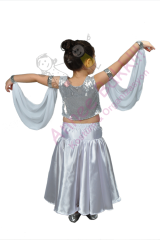 Gümüş Renk Modern Dans Kostümü Kız Çocuk, Modern Dans Kıyafeti, Hızlı Kargo